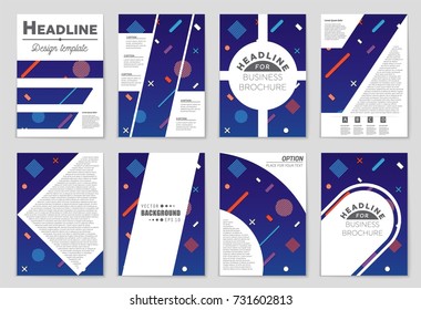 Abstract vector layout background set. For art template design, list, front page, mockup brochure theme style, banner, idea, cover, booklet, print, flyer, book, blank, card, ad, sign, sheet, a4.