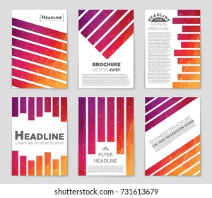 Abstract vector layout background set. For art template design, list, front page, mockup brochure theme style, banner, idea, cover, booklet, print, flyer, book, blank, card, ad, sign, sheet, a4