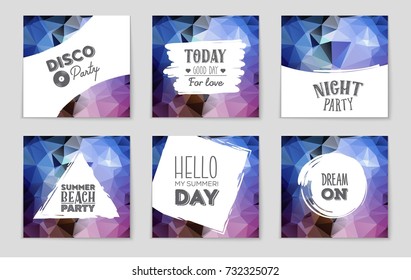 Abstract vector layout background set. For art template design, list, front page, mockup brochure theme style, banner, idea, cover, booklet, print, flyer, book, blank, card, ad, sign, sheet, a4