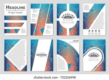 Abstract vector layout background set. For art template design, list, front page, mockup brochure theme style, banner, idea, cover, booklet, print, flyer, book, blank, card, ad, sign, sheet, a4.