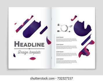 Abstract vector layout background set. For art template design, list, front page, mockup brochure theme style, banner, idea, cover, booklet, print, flyer, book, blank, card, ad, sign, sheet, a4