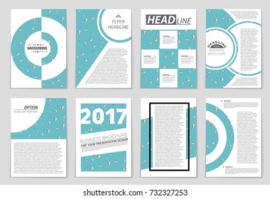 Abstract vector layout background set. For art template design, list, front page, mockup brochure theme style, banner, idea, cover, booklet, print, flyer, book, blank, card, ad, sign, sheet, a4
