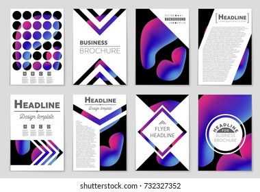 Abstract vector layout background set. For art template design, list, front page, mockup brochure theme style, banner, idea, cover, booklet, print, flyer, book, blank, card, ad, sign, sheet, a4