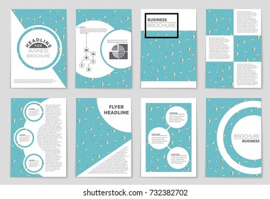 Abstract vector layout background set. For art template design, list, front page, mockup brochure theme style, banner, idea, cover, booklet, print, flyer, book, blank, card, ad, sign, sheet, a4