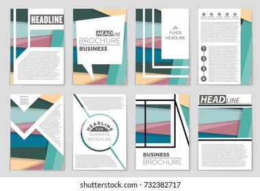 Abstract vector layout background set. For art template design, list, front page, mockup brochure theme style, banner, idea, cover, booklet, print, flyer, book, blank, card, ad, sign, sheet,, a4.