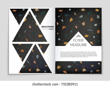 Abstract vector layout background set. For art template design, list, front page, mockup brochure theme style, banner, idea, cover, booklet, print, flyer, book, blank, card, ad, sign, sheet, a4