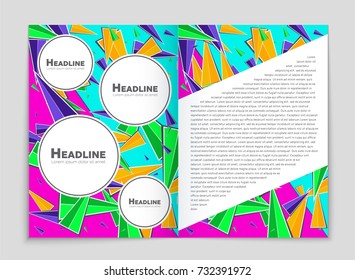 Abstract vector layout background set. For art template design, list, front page, mockup brochure theme style, banner, idea, cover, booklet, print, flyer, book, blank, card, ad, sign, sheet, a4.