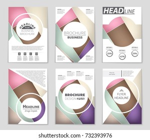 Abstract vector layout background set. For art template design, list, front page, mockup brochure theme style, banner, idea, cover, booklet, print, flyer, book, blank, card, ad, sign, sheet, a4