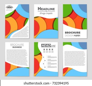 Abstract vector layout background set. For art template design, list, front page, mockup brochure theme style, banner, idea, cover, booklet, print, flyer, book, blank, card, ad, sign, sheet,, a4.