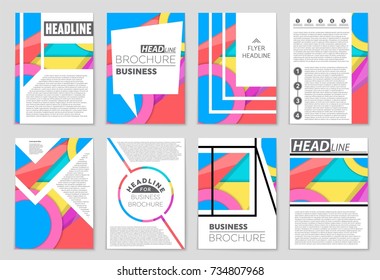 Abstract vector layout background set. For art template design, list, front page, mockup brochure theme style, banner, idea, cover, booklet, print, flyer, book, blank, card, ad, sign, sheet,, a4.