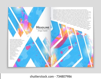 Abstract vector layout background set. For art template design, list, front page, mockup brochure theme style, banner, idea, cover, booklet, print, flyer, book, blank, card, ad, sign, sheet, a4