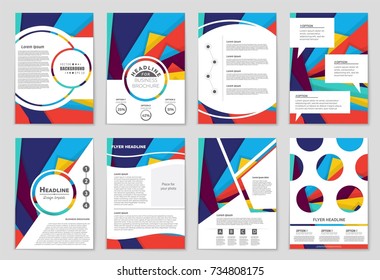 Abstract vector layout background set. For art template design, list, front page, mockup brochure theme style, banner, idea, cover, booklet, print, flyer, book, blank, card, ad, sign, sheet,, a4.