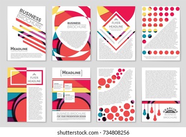 Abstract vector layout background set. For art template design, list, front page, mockup brochure theme style, banner, idea, cover, booklet, print, flyer, book, blank, card, ad, sign, sheet,, a4.