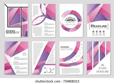 Abstract vector layout background set. For art template design, list, front page, mockup brochure theme style, banner, idea, cover, booklet, print, flyer, book, blank, card, ad, sign, sheet,, a4.