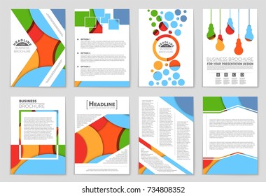 Abstract vector layout background set. For art template design, list, front page, mockup brochure theme style, banner, idea, cover, booklet, print, flyer, book, blank, card, ad, sign, sheet,, a4.