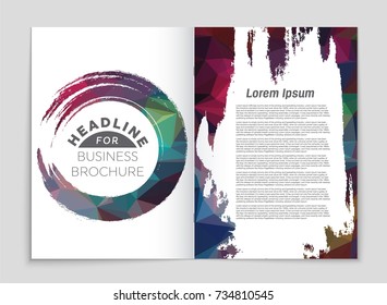 Abstract vector layout background set. For art template design, list, front page, mockup brochure theme style, banner, idea, cover, booklet, print, flyer, book, blank, card, ad, sign, sheet, a4