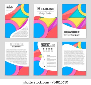 Abstract vector layout background set. For art template design, list, front page, mockup brochure theme style, banner, idea, cover, booklet, print, flyer, book, blank, card, ad, sign, sheet,, a4.