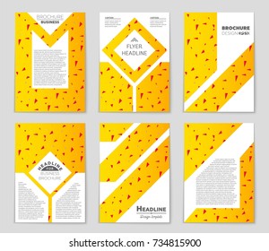 Abstract vector layout background set. For art template design, list, front page, mockup brochure theme style, banner, idea, cover, booklet, print, flyer, book, blank, card, ad, sign, sheet, a4