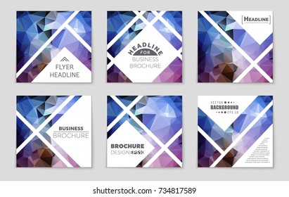 Abstract vector layout background set. For art template design, list, front page, mockup brochure theme style, banner, idea, cover, booklet, print, flyer, book, blank, card, ad, sign, sheet, a4