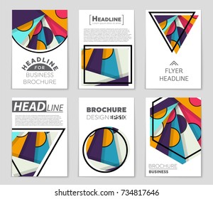 Abstract vector layout background set. For art template design, list, front page, mockup brochure theme style, banner, idea, cover, booklet, print, flyer, book, blank, card, ad, sign, sheet,, a4.