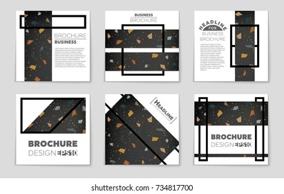Abstract vector layout background set. For art template design, list, front page, mockup brochure theme style, banner, idea, cover, booklet, print, flyer, book, blank, card, ad, sign, sheet, a4
