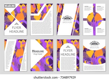 Abstract vector layout background set. For art template design, list, front page, mockup brochure theme style, banner, idea, cover, booklet, print, flyer, book, blank, card, ad, sign, sheet, a4