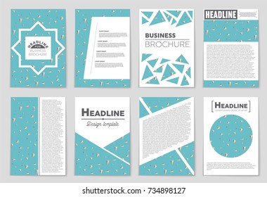 Abstract vector layout background set. For art template design, list, front page, mockup brochure theme style, banner, idea, cover, booklet, print, flyer, book, blank, card, ad, sign, sheet, a4