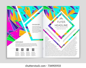 Abstract vector layout background set. For art template design, list, front page, mockup brochure theme style, banner, idea, cover, booklet, print, flyer, book, blank, card, ad, sign, sheet, a4.