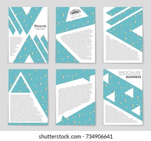 Abstract vector layout background set. For art template design, list, front page, mockup brochure theme style, banner, idea, cover, booklet, print, flyer, book, blank, card, ad, sign, sheet, a4