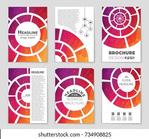 Abstract vector layout background set. For art template design, list, front page, mockup brochure theme style, banner, idea, cover, booklet, print, flyer, book, blank, card, ad, sign, sheet, a4