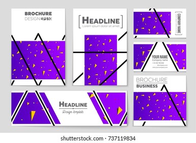 Abstract vector layout background set. For art template design, list, front page, mockup brochure theme style, banner, idea, cover, booklet, print, flyer, book, blank, card, ad, sign, sheet, a4