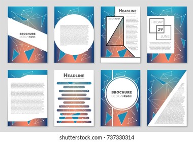 Abstract vector layout background set. For art template design, list, front page, mockup brochure theme style, banner, idea, cover, booklet, print, flyer, book, blank, card, ad, sign, sheet, a4.