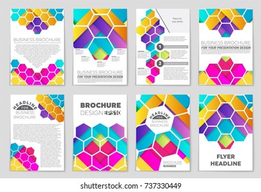 Abstract vector layout background set. For art template design, list, front page, mockup brochure theme style, banner, idea, cover, booklet, print, flyer, book, blank, card, ad, sign, sheet,, a4.