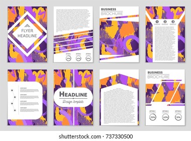 Abstract vector layout background set. For art template design, list, front page, mockup brochure theme style, banner, idea, cover, booklet, print, flyer, book, blank, card, ad, sign, sheet, a4