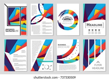 Abstract vector layout background set. For art template design, list, front page, mockup brochure theme style, banner, idea, cover, booklet, print, flyer, book, blank, card, ad, sign, sheet,, a4.