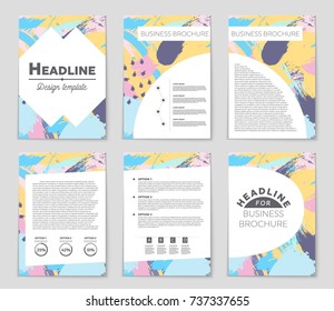 Abstract vector layout background set. For art template design, list, front page, mockup brochure theme style, banner, idea, cover, booklet, print, flyer, book, blank, card, ad, sign, sheet, a4