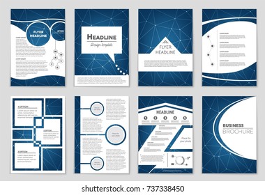 Abstract vector layout background set. For art template design, list, front page, mockup brochure theme style, banner, idea, cover, booklet, print, flyer, book, blank, card, ad, sign, sheet, a4.