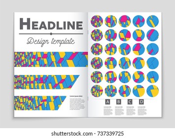 Abstract vector layout background set. For art template design, list, front page, mockup brochure theme style, banner, idea, cover, booklet, print, flyer, book, blank, card, ad, sign, sheet, a4
