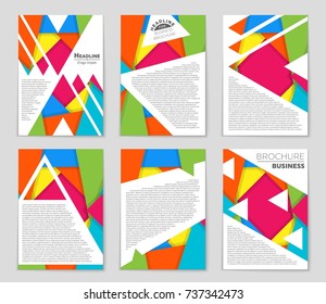 Abstract vector layout background set. For art template design, list, front page, mockup brochure theme style, banner, idea, cover, booklet, print, flyer, book, blank, card, ad, sign, sheet,, a4.