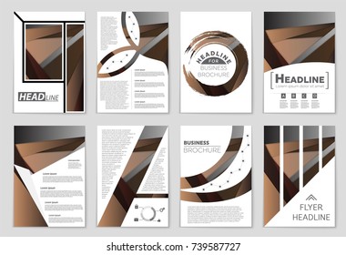 Abstract vector layout background set. For art template design, list, front page, mockup brochure theme style, banner, idea, cover, booklet, print, flyer, book, blank, card, ad, sign, sheet,, a4.
