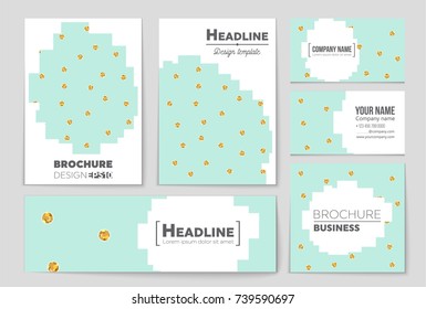 Abstract vector layout background set. For art template design, list, front page, mockup brochure theme style, banner, idea, cover, booklet, print, flyer, book, blank, card, ad, sign, sheet, a4