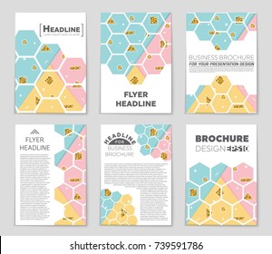 Abstract vector layout background set. For art template design, list, front page, mockup brochure theme style, banner, idea, cover, booklet, print, flyer, book, blank, card, ad, sign, sheet, a4
