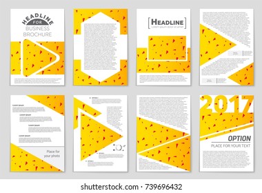 Abstract vector layout background set. For art template design, list, front page, mockup brochure theme style, banner, idea, cover, booklet, print, flyer, book, blank, card, ad, sign, sheet, a4