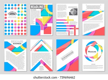 Abstract vector layout background set. For art template design, list, front page, mockup brochure theme style, banner, idea, cover, booklet, print, flyer, book, blank, card, ad, sign, sheet,, a4.