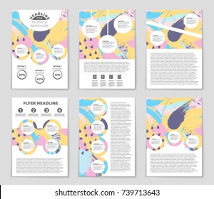 Abstract vector layout background set. For art template design, list, front page, mockup brochure theme style, banner, idea, cover, booklet, print, flyer, book, blank, card, ad, sign, sheet, a4