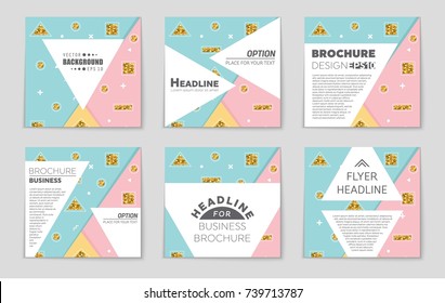 Abstract vector layout background set. For art template design, list, front page, mockup brochure theme style, banner, idea, cover, booklet, print, flyer, book, blank, card, ad, sign, sheet, a4