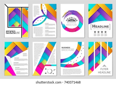 Abstract vector layout background set. For art template design, list, front page, mockup brochure theme style, banner, idea, cover, booklet, print, flyer, book, blank, card, ad, sign, sheet,, a4.