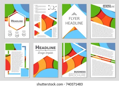 Abstract vector layout background set. For art template design, list, front page, mockup brochure theme style, banner, idea, cover, booklet, print, flyer, book, blank, card, ad, sign, sheet,, a4.