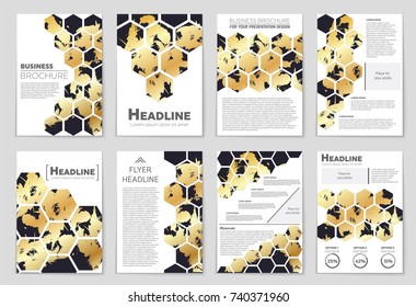 Abstract vector layout background set. For art template design, list, front page, mockup brochure theme style, banner, idea, cover, booklet, print, flyer, book, blank, card, ad, sign, sheet, a4.