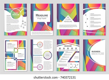 Abstract vector layout background set. For art template design, list, front page, mockup brochure theme style, banner, idea, cover, booklet, print, flyer, book, blank, card, ad, sign, sheet,, a4.